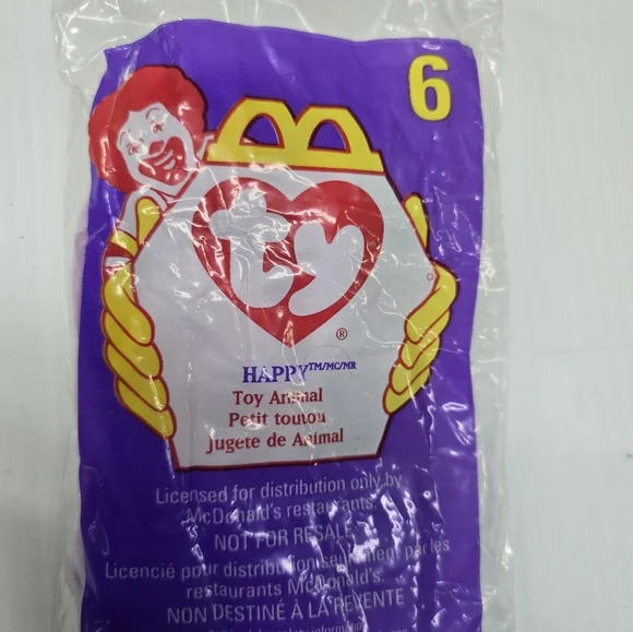 McDonald's Happy Meal Toy TY Teenie Beanie Babies #6 Happy The Hippo - Picture 2 of 3